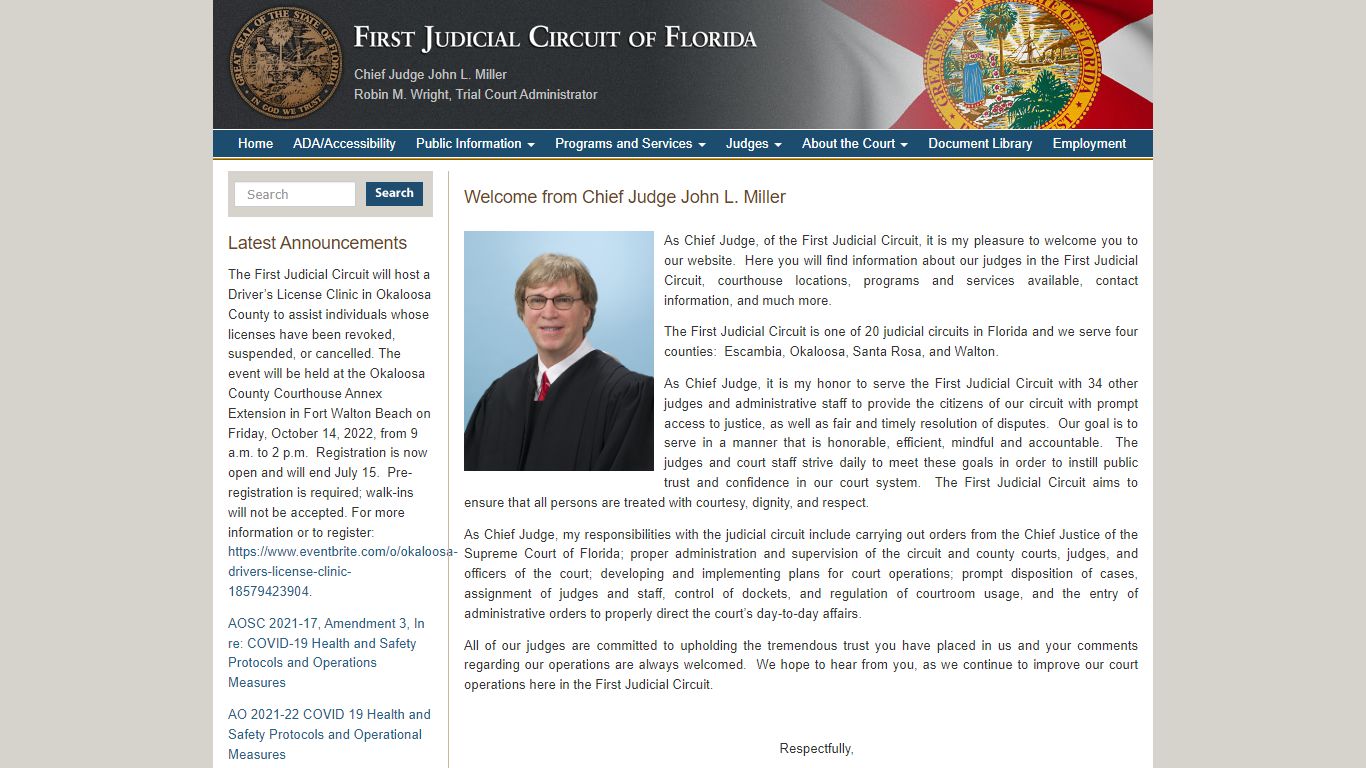 First Judicial Circuit Court of Florida