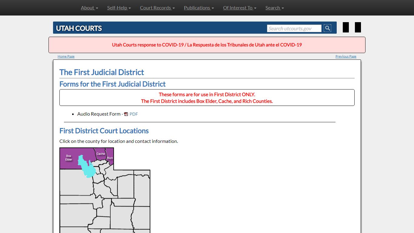 The First Judicial District - Utah Courts